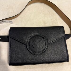 Michael Kors Black Leather belt bag